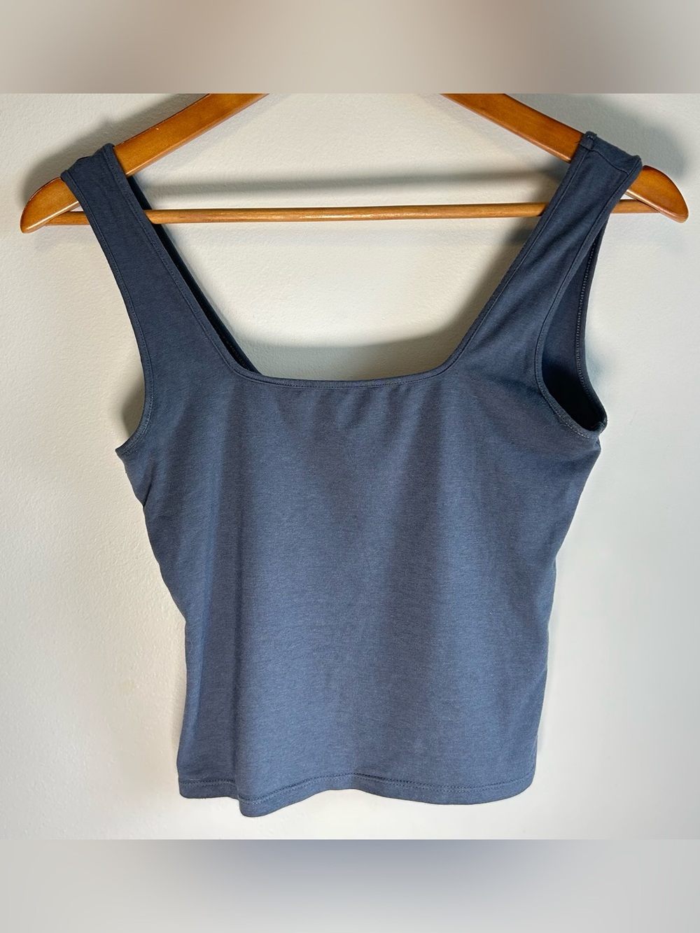 Jax & Lennon Slate Blue Jersey Tank Top Shirt Size S Square Neckline Canada